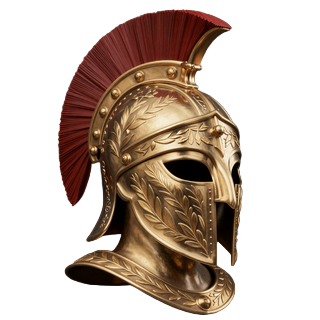 Verzierter goldener Zenturio-Helm f&uuml;r vierten VIP-Rang Centurio im Legiano Casino