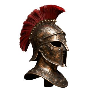 Bronzefarbener Legion&auml;rs-Helm symbolisiert ersten VIP-Rang im Legiano Casino